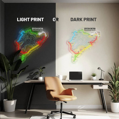 Nürburgring Nordschleife LED Neon Track Map – The Green Hell Wall Light (Germany GP)
