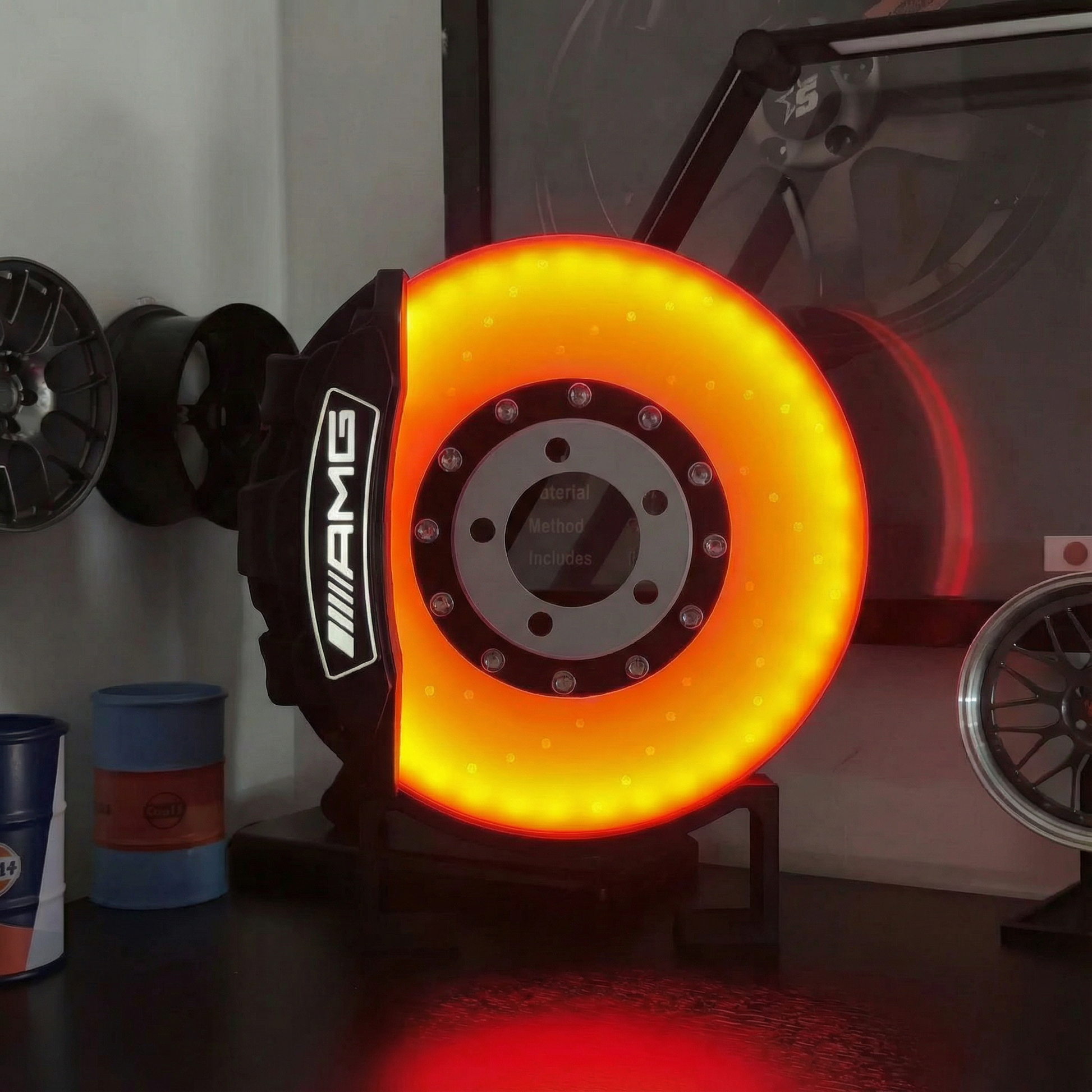 RotorBurn™ Desk Lamp — High-Performance Brake Disc Ambient Lamp