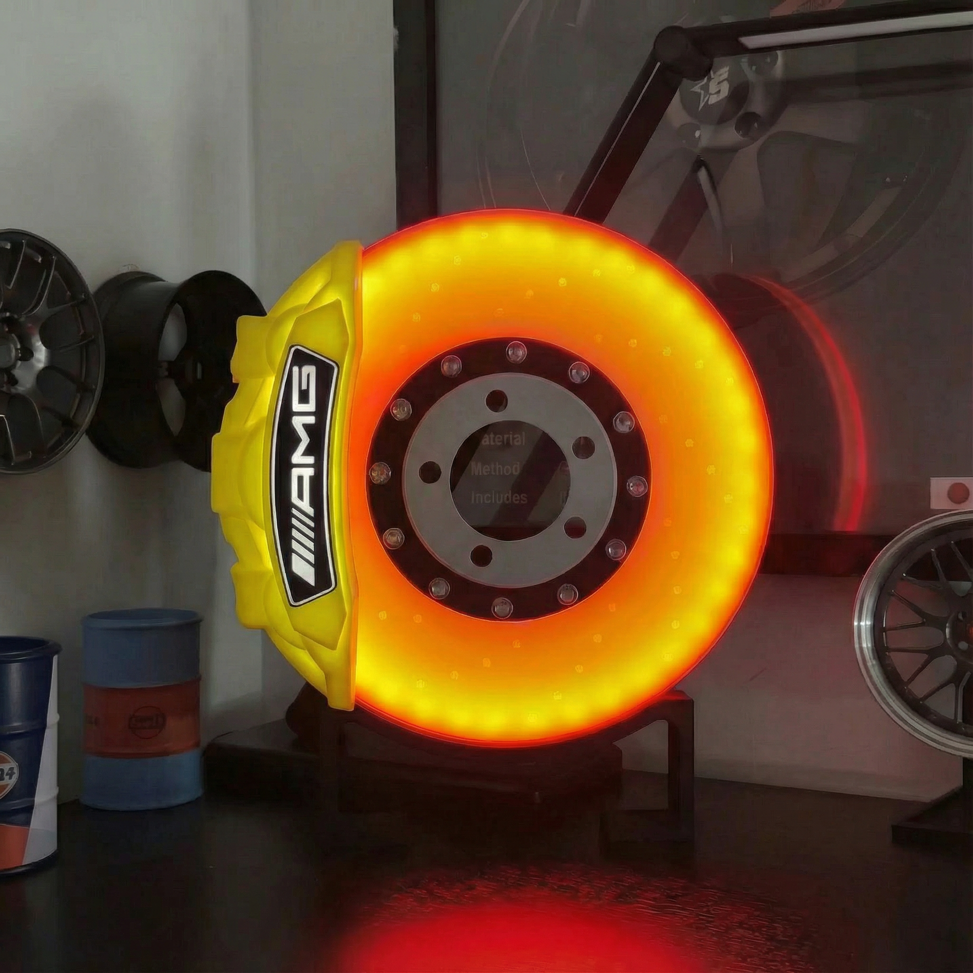 RotorBurn™ Desk Lamp — High-Performance Brake Disc Ambient Lamp