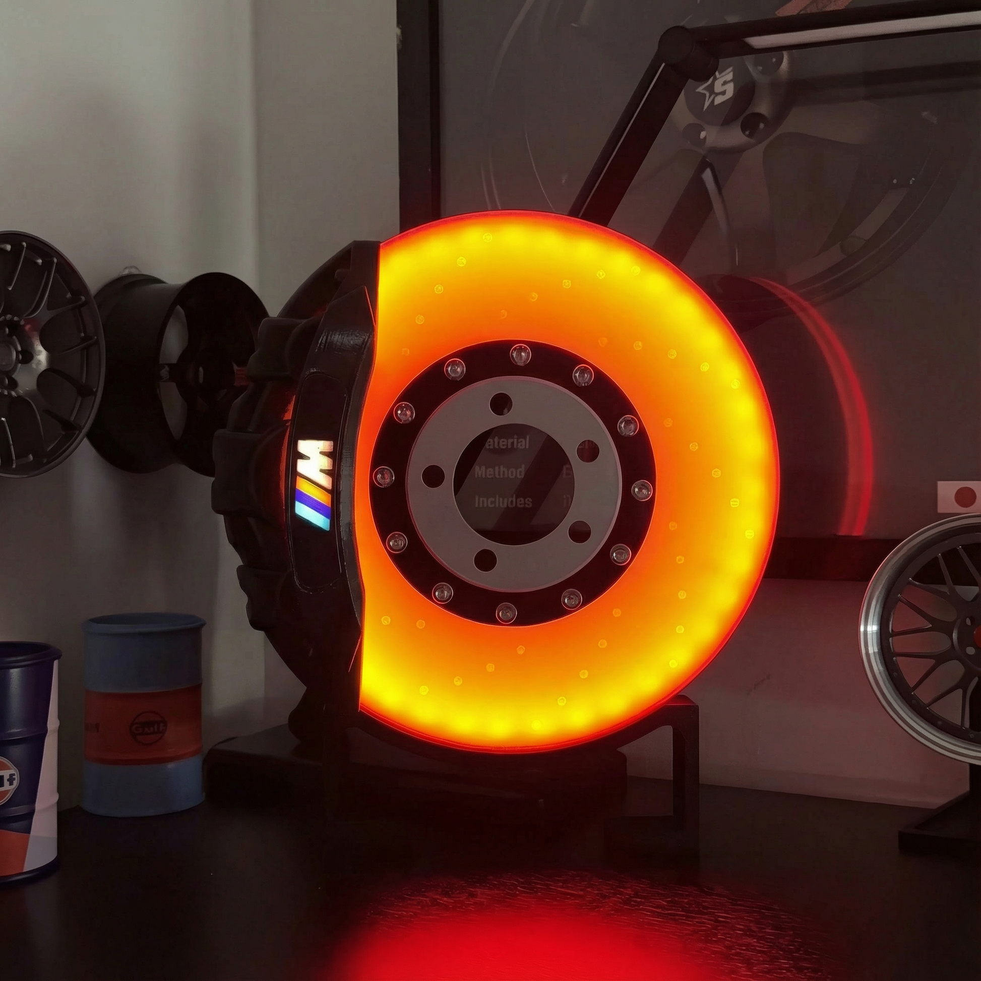 RotorBurn™ Desk Lamp — High-Performance Brake Disc Ambient Lamp