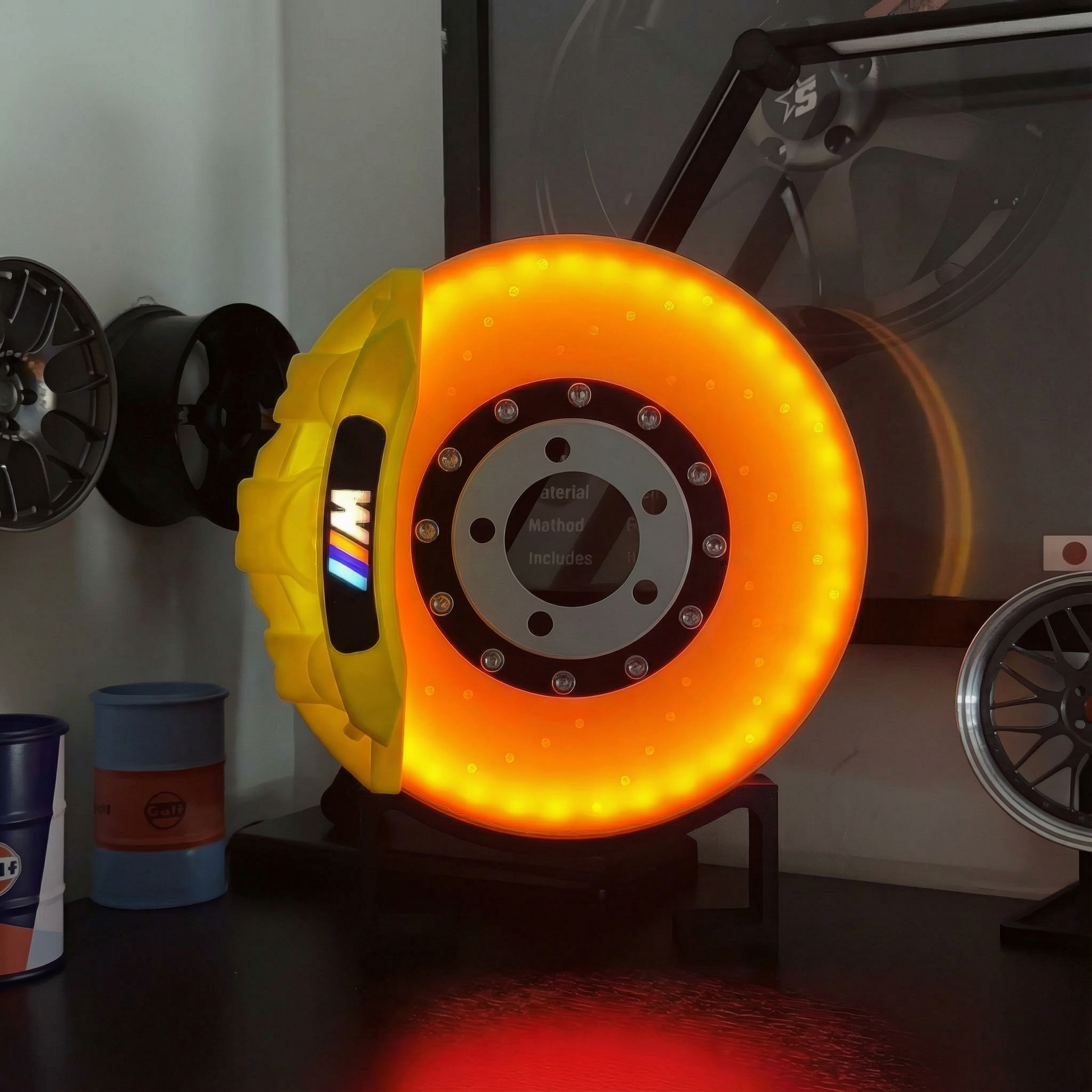 RotorBurn™ Desk Lamp — High-Performance Brake Disc Ambient Lamp
