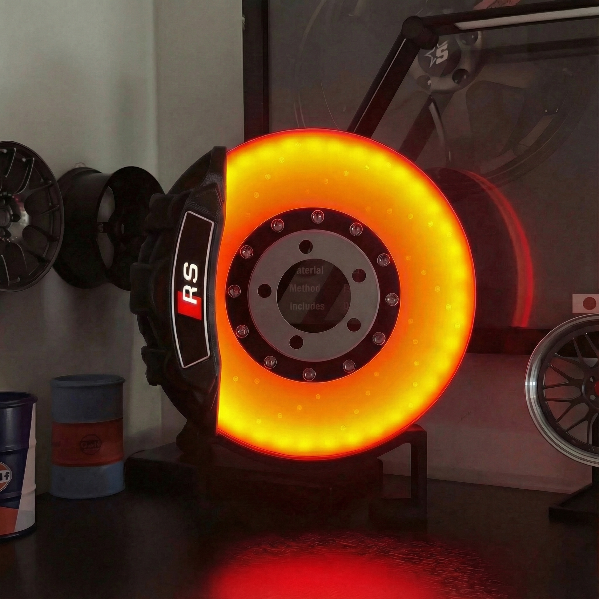 RotorBurn™ Desk Lamp — High-Performance Brake Disc Ambient Lamp