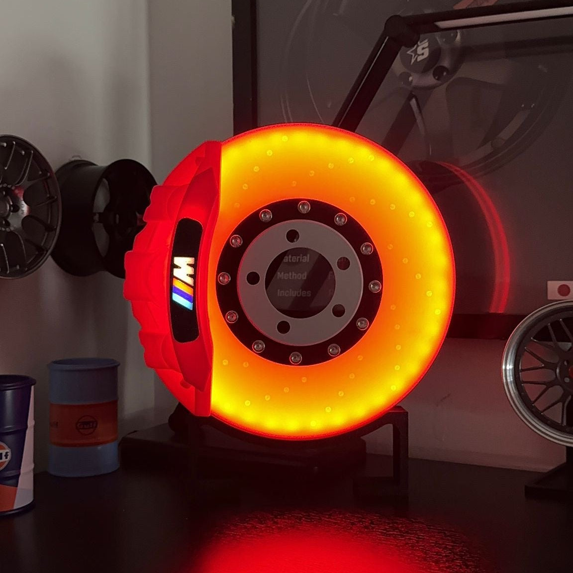 RotorBurn™ Desk Lamp — High-Performance Brake Disc Ambient Lamp